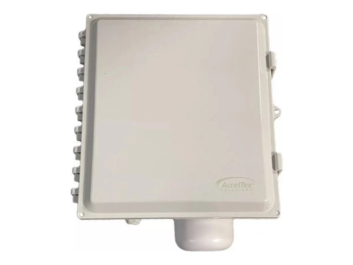 AccelTex Solutions - Network device enclosure - 12x10x6, solid latch, integrated 4 lead, RPSMA - indoor, outdoor - integrated ATS-00156