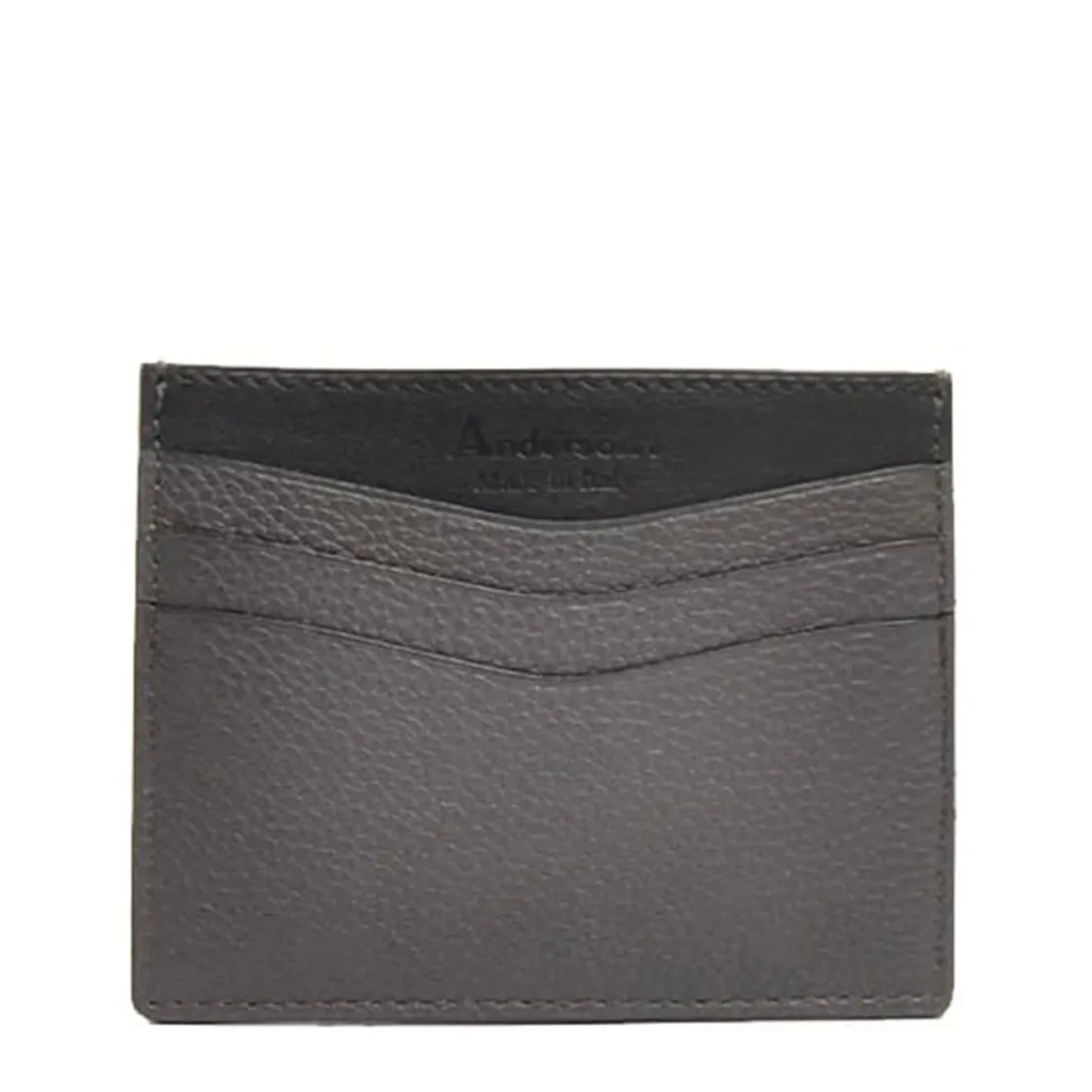 Andersons Leather Card Holder Grey