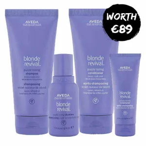 Aveda Blonde Revival Purple Toning Home and Away Bundle