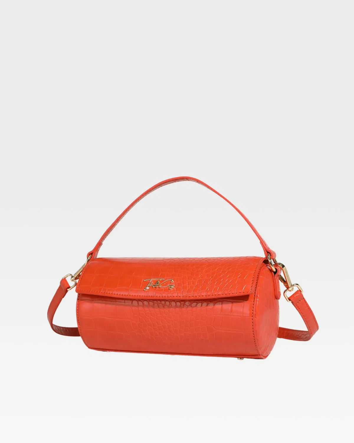 Barrel Purse in Orange