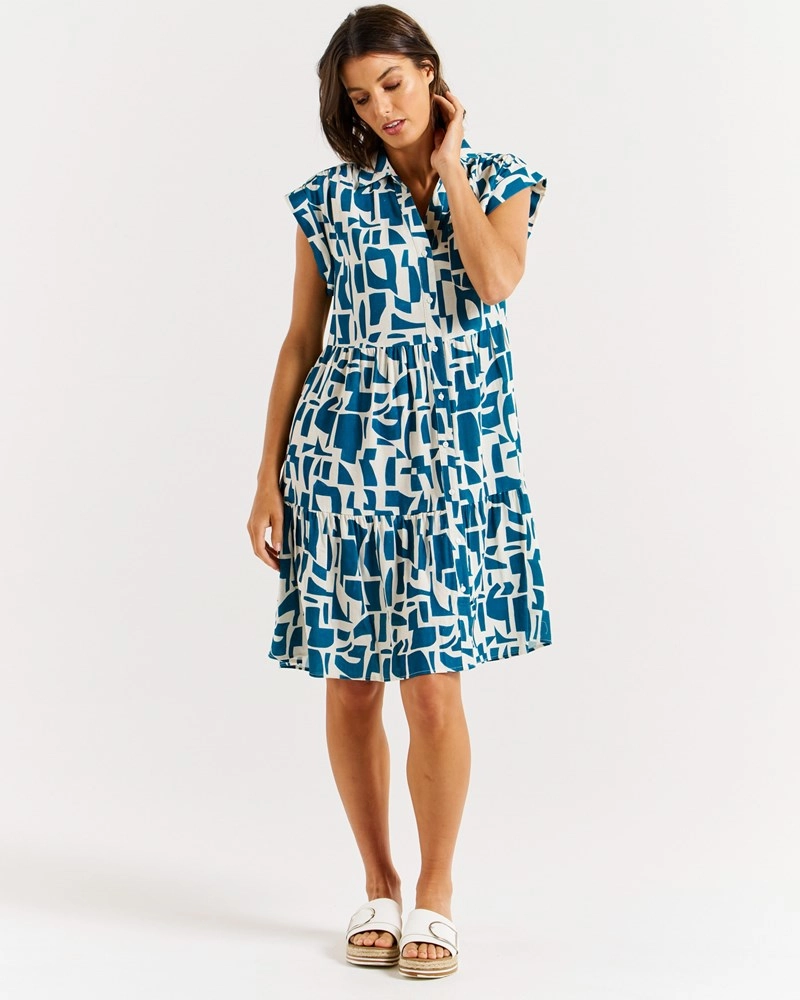 Betty Basics Zurich Dress Geo Print