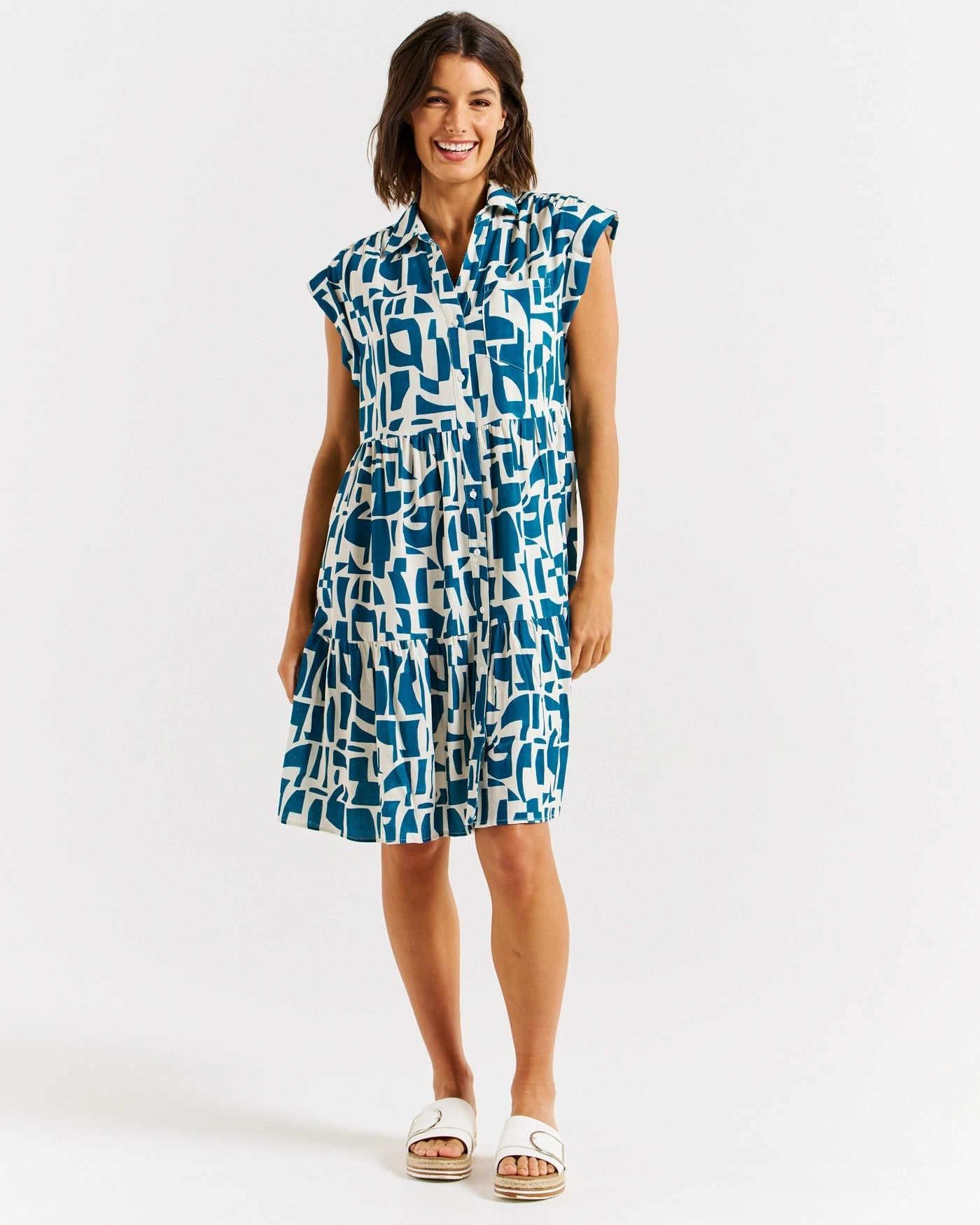 Betty Basics Zurich Dress Geo Print