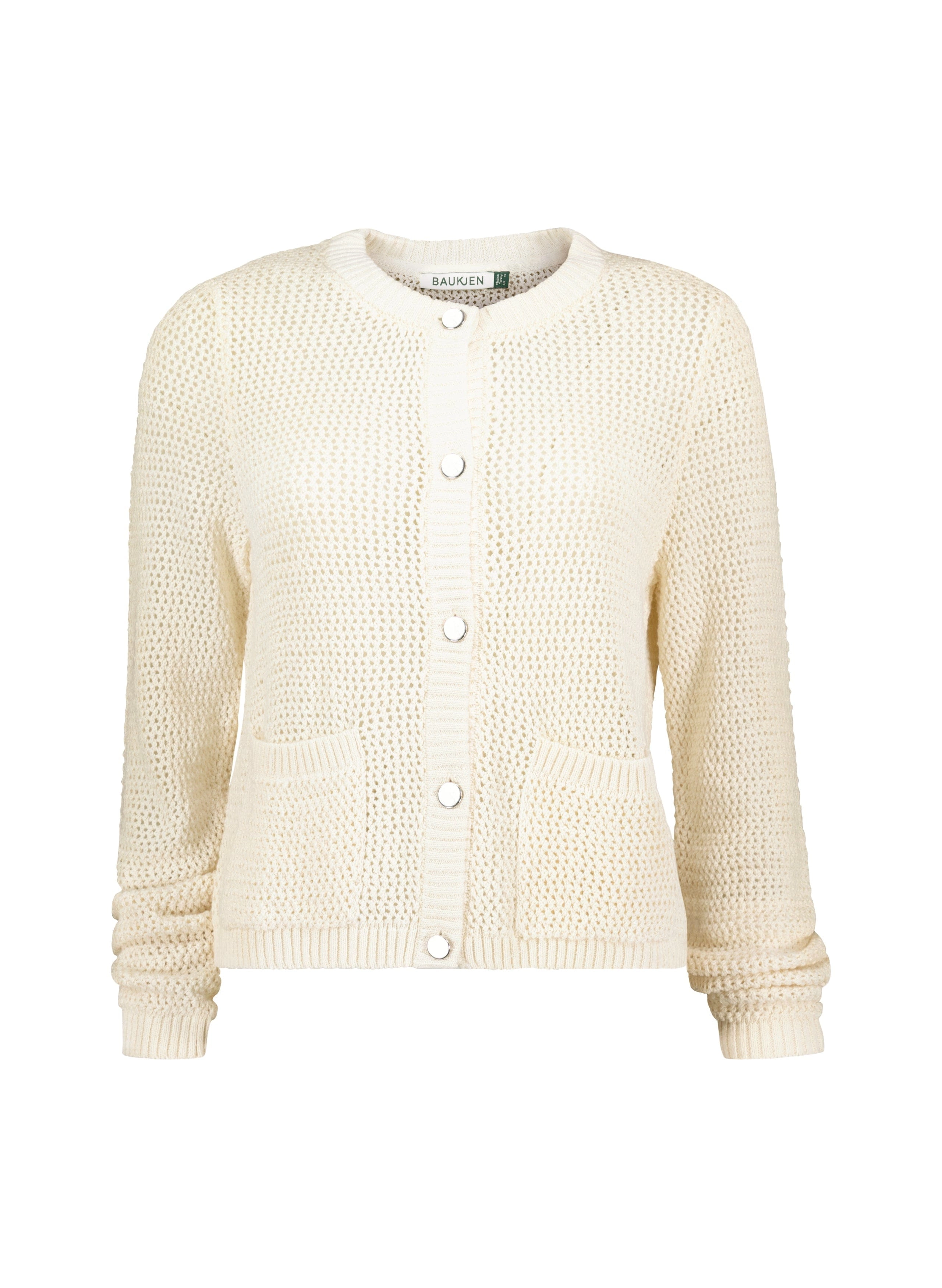 Catarina ECOTEC® Cotton Cropped Knitted Jacket | Cream
