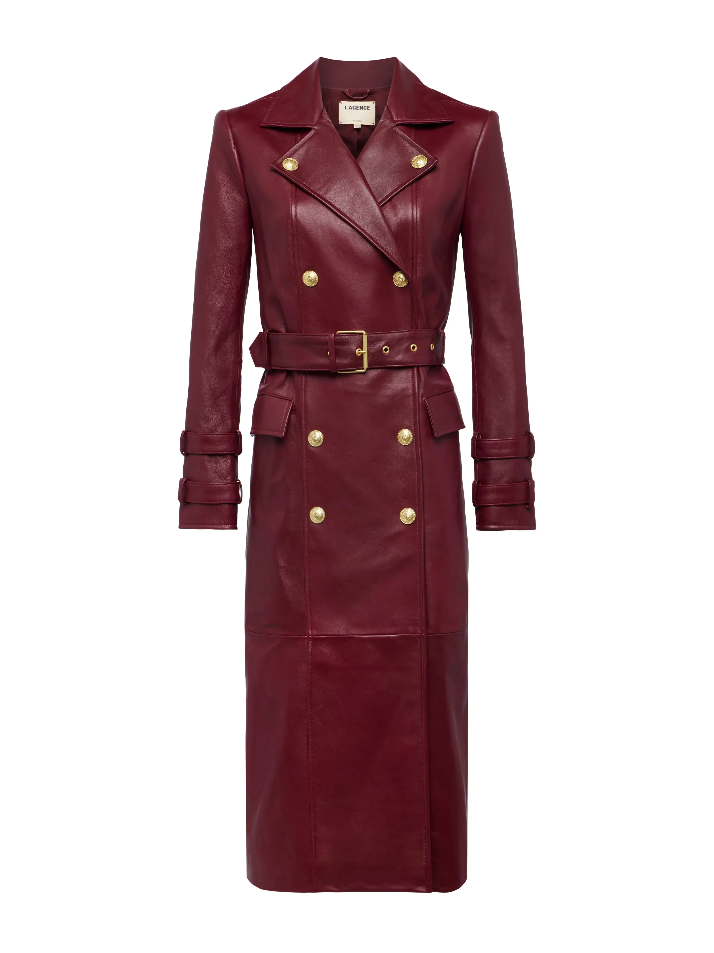 Celina Leather Trench Coat
