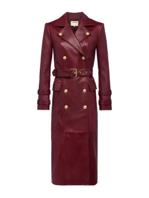 Celina Leather Trench Coat