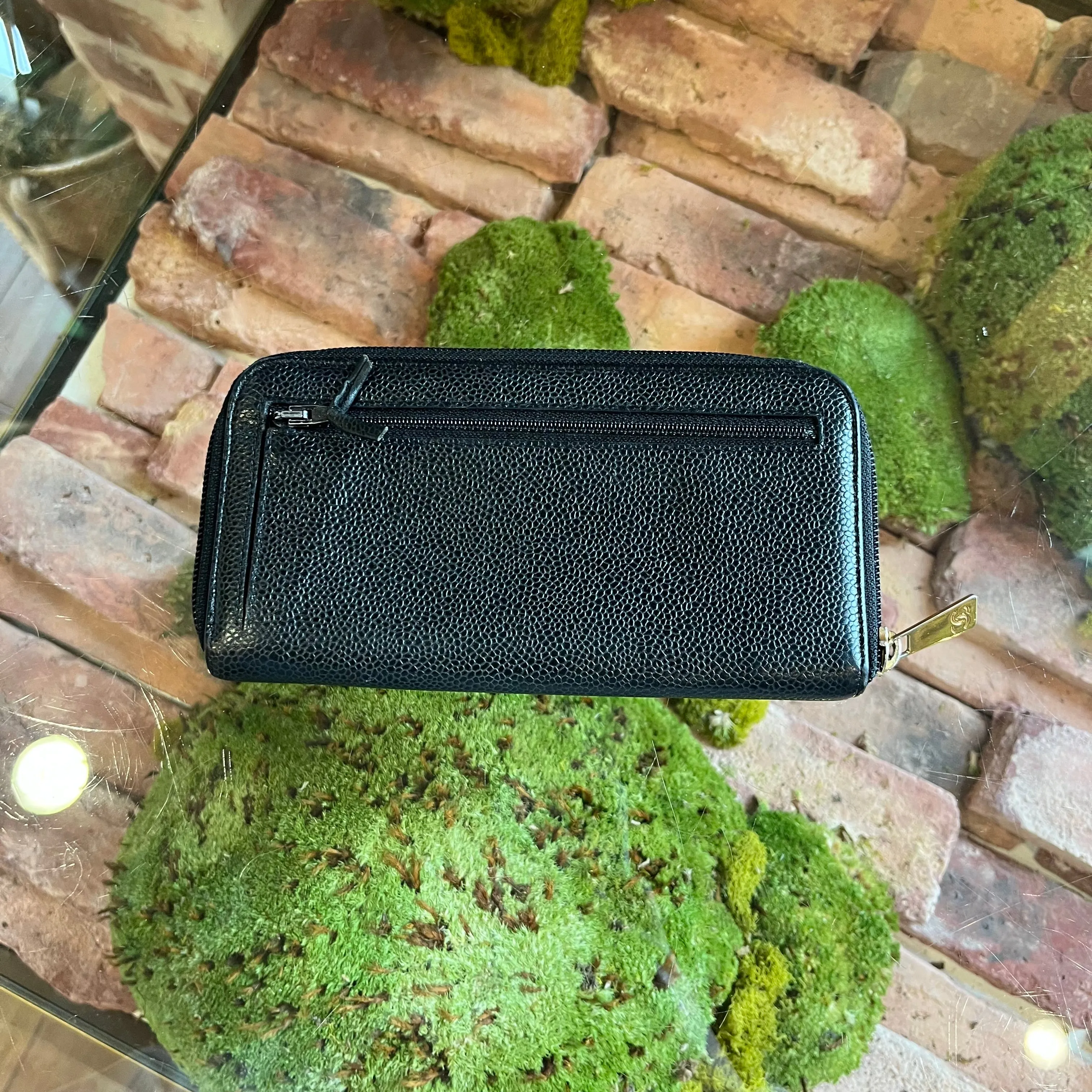 CHANEL Timeless Long Black Caviar Wallet