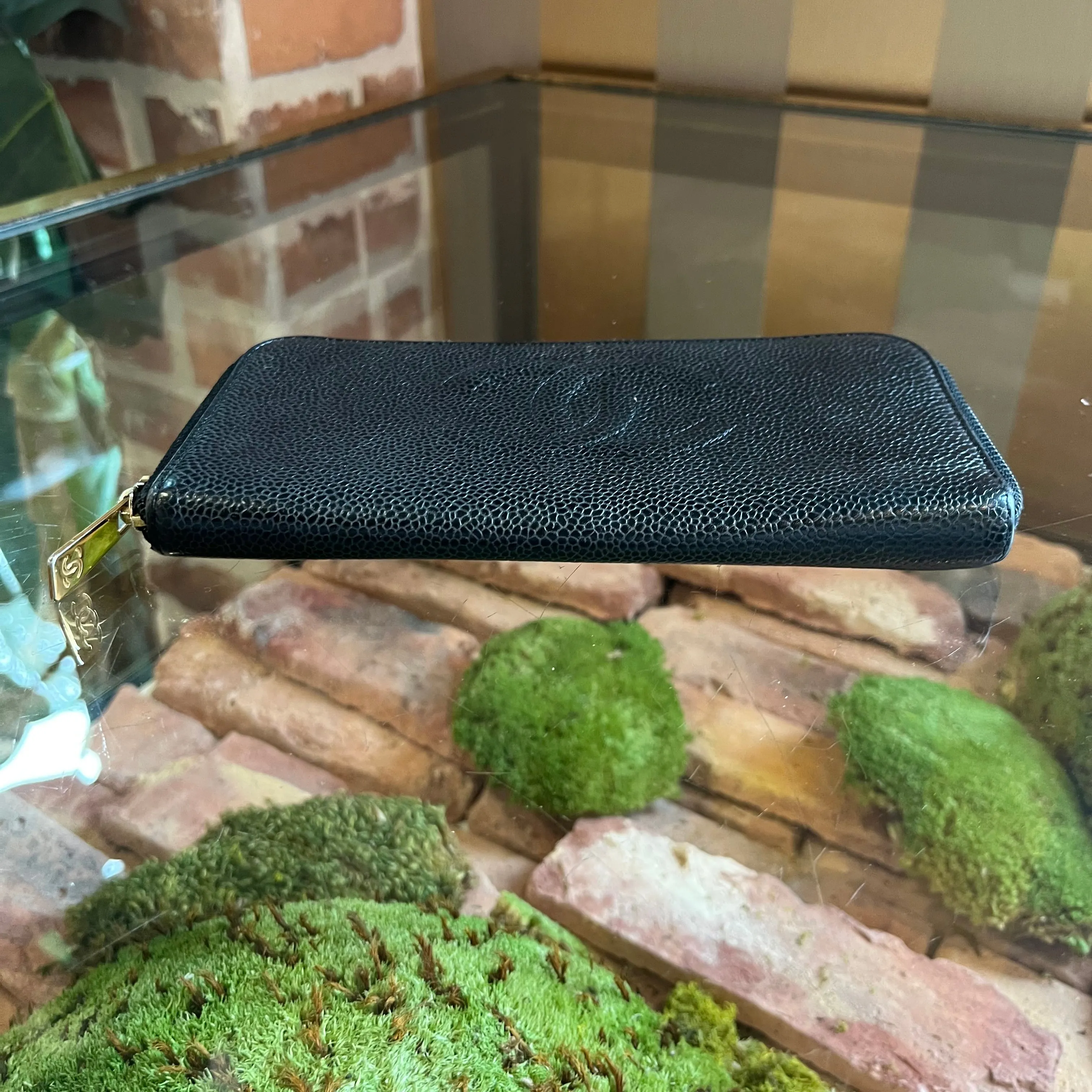 CHANEL Timeless Long Black Caviar Wallet