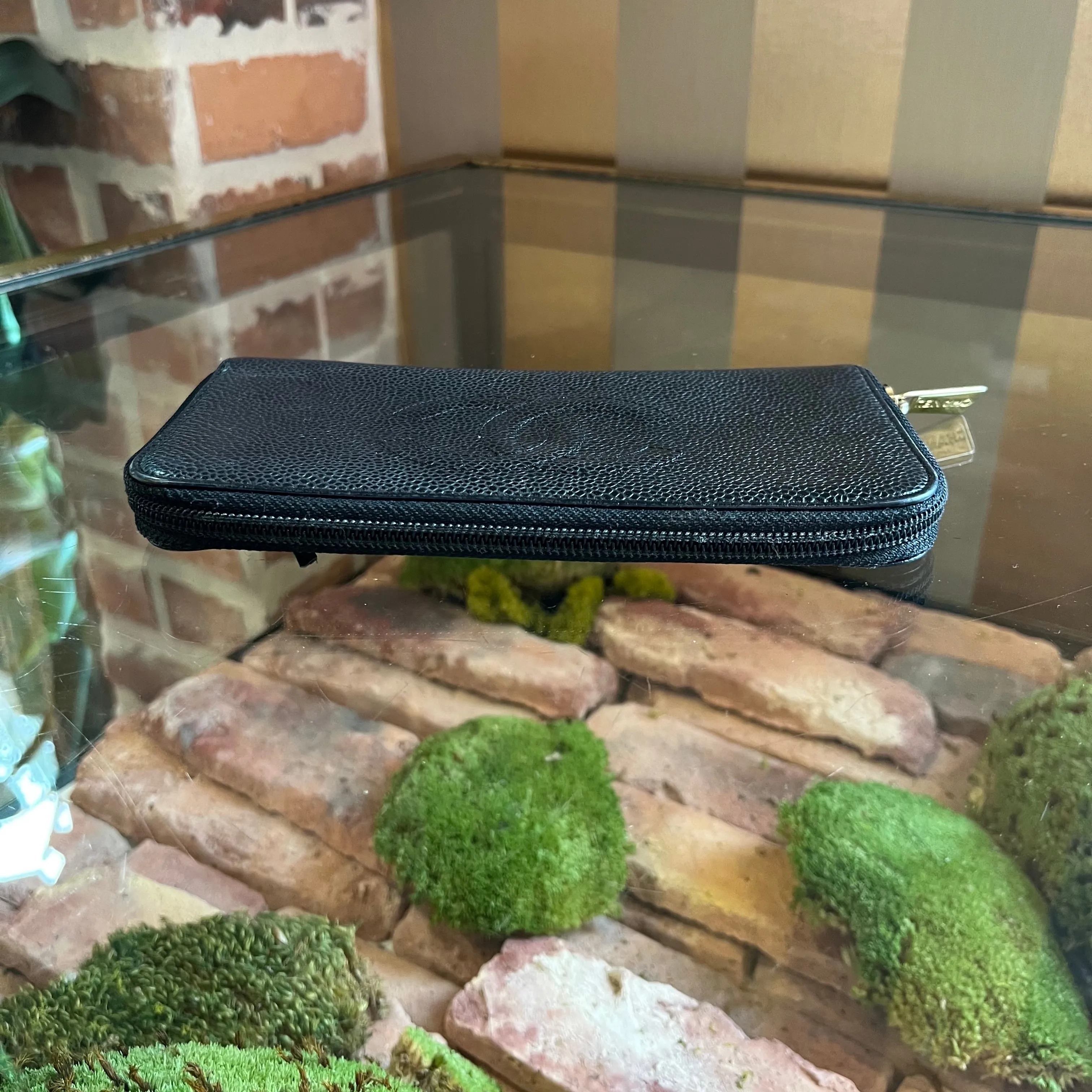 CHANEL Timeless Long Black Caviar Wallet
