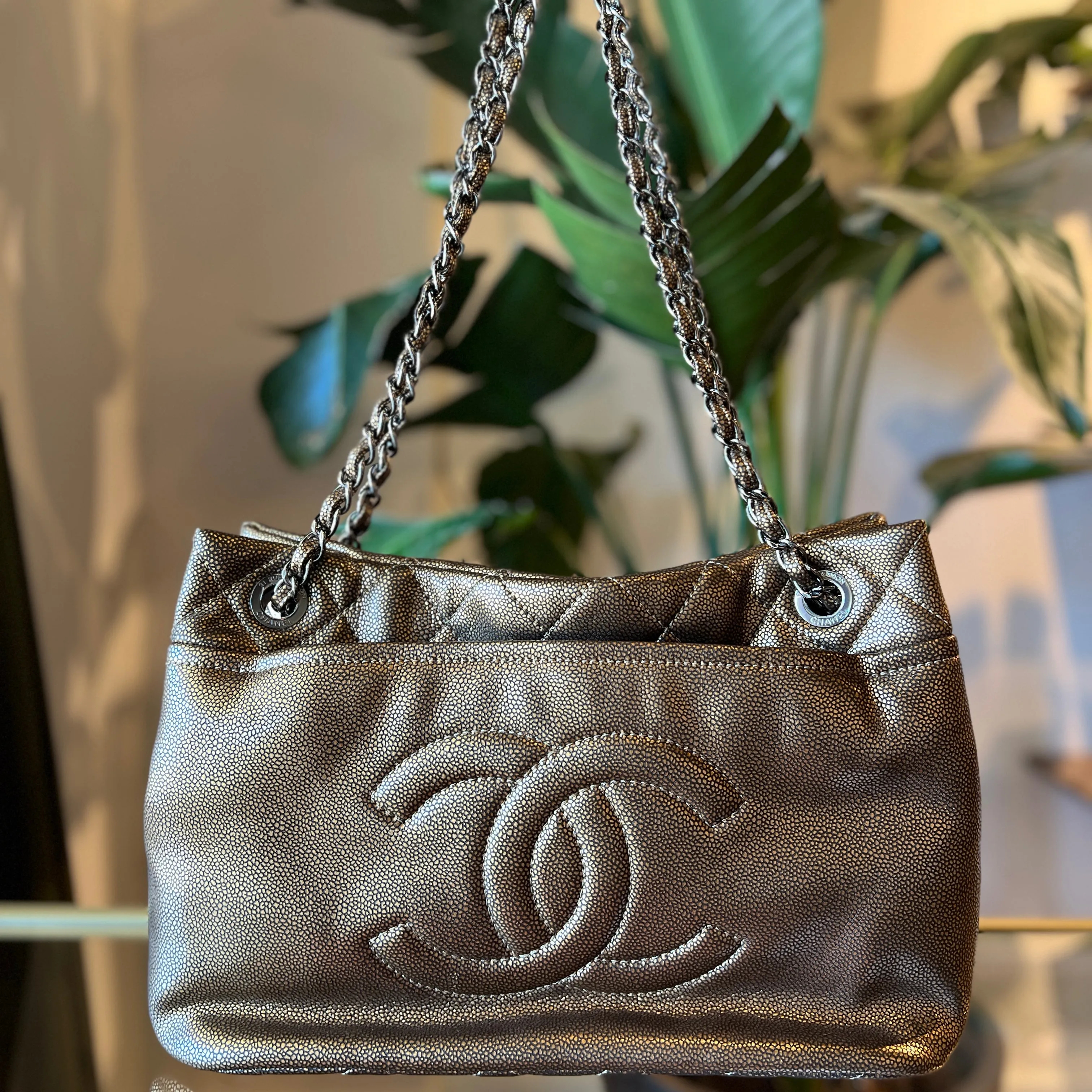 CHANEL Timeless Taupe Soft Shopper Tote