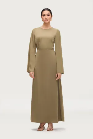 Essential Satin Maxi Skirt - Desert Palm