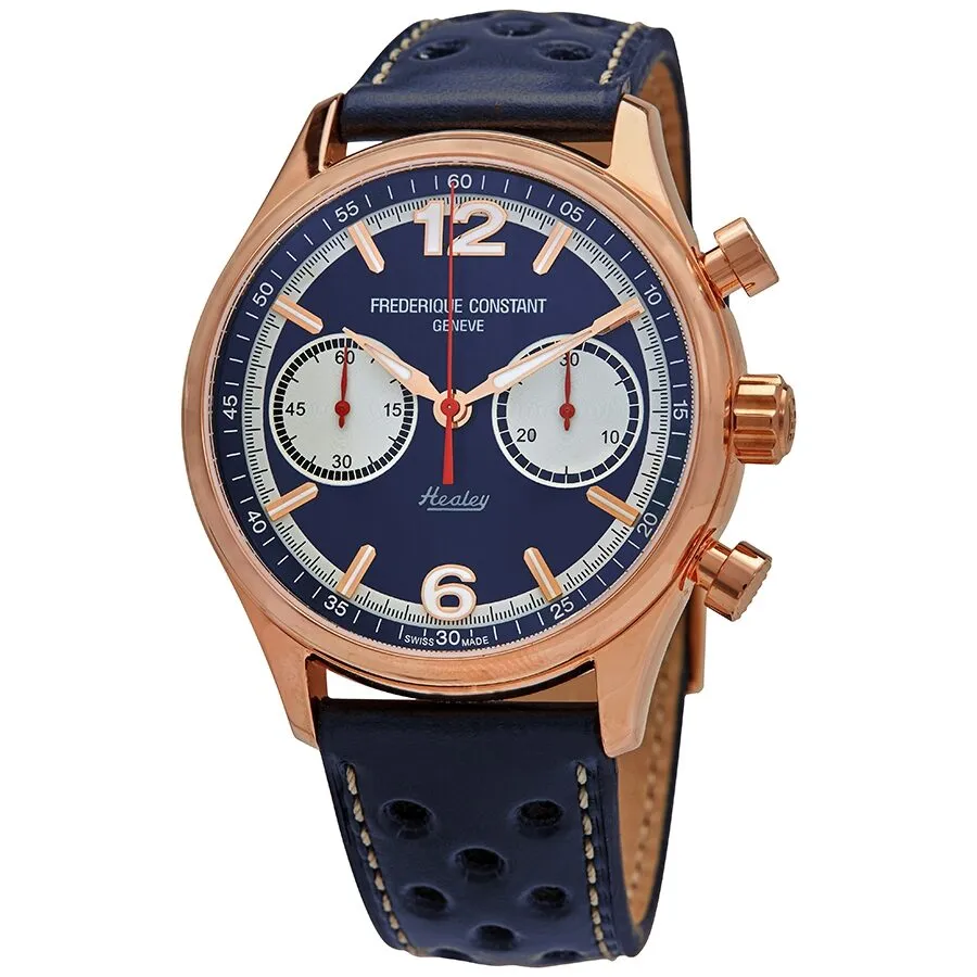 Frederique Constant Vintage Rally Healey Chronograph Automatic Navy Dial Men's Watch FC-397HN5B4