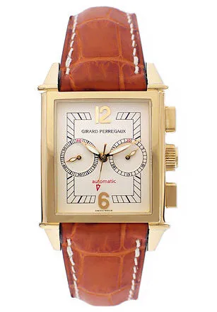 Girard Perregaux Vintage 1945 18kt Yellow Gold Tan Leather Men's Watch 25990-0-51-8178A