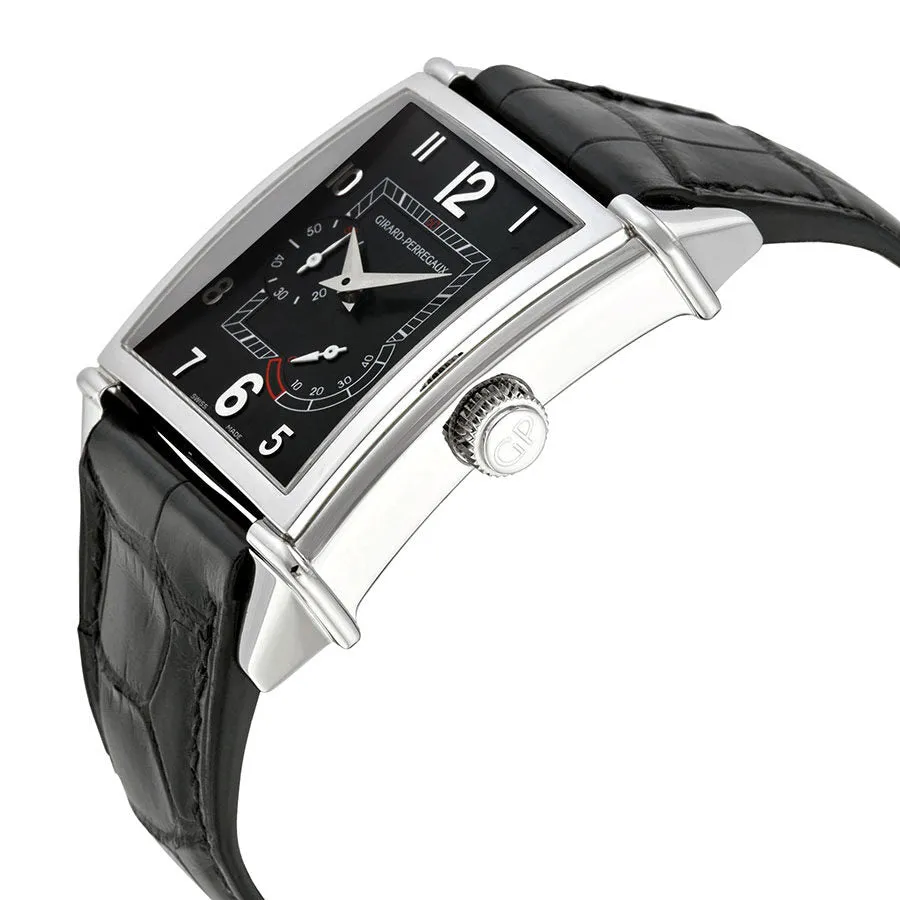 Girard Perregaux Vintage 1945 Automatic Black Dial Black Leather Men's Watch 25850-11-613BA6A