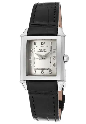 Girard Perregaux Vintage 1945 Silver Dial Steel Ladies Watch 25900-11-111-BA6A