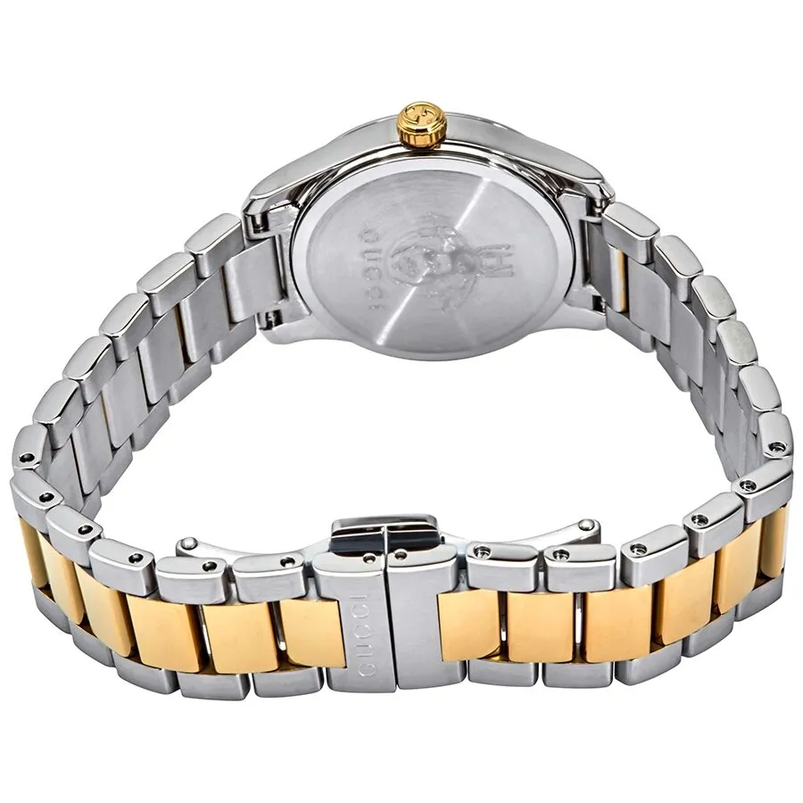 Gucci G-Timeless Quartz Silver Dial Two-tone Ladies Watch YA126596