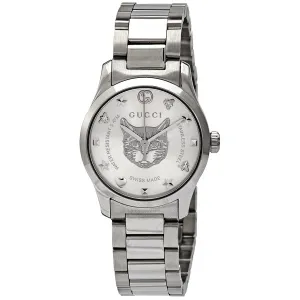 Gucci G-Timeless Silver Dial Ladies Watch YA126595