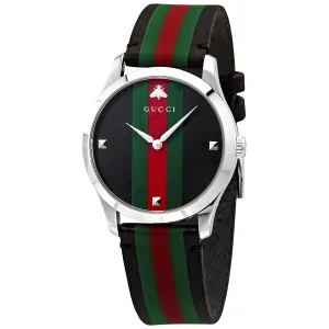 Gucci G-Timeless Tri-Color Dial Leather Men's Watch YA1264079
