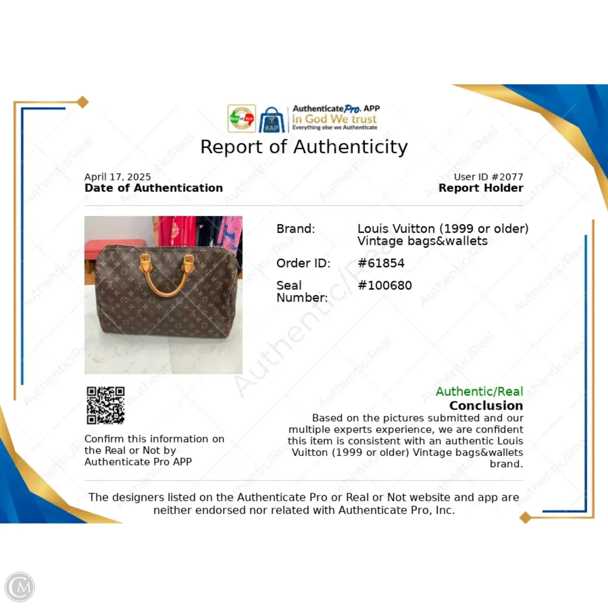 Handbag Luxury Designer By Louis Vuitton, Size: Large
