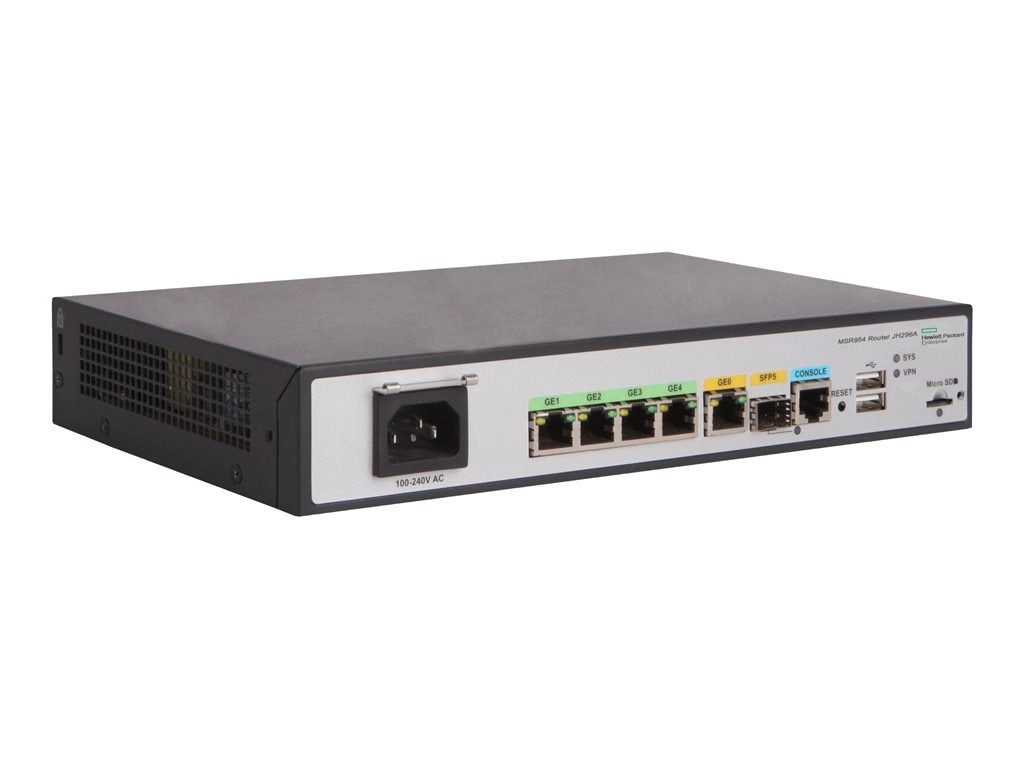 HPE MSR954 - - router - 4-port switch - 1GbE - rack-mountable JH296A#B2E