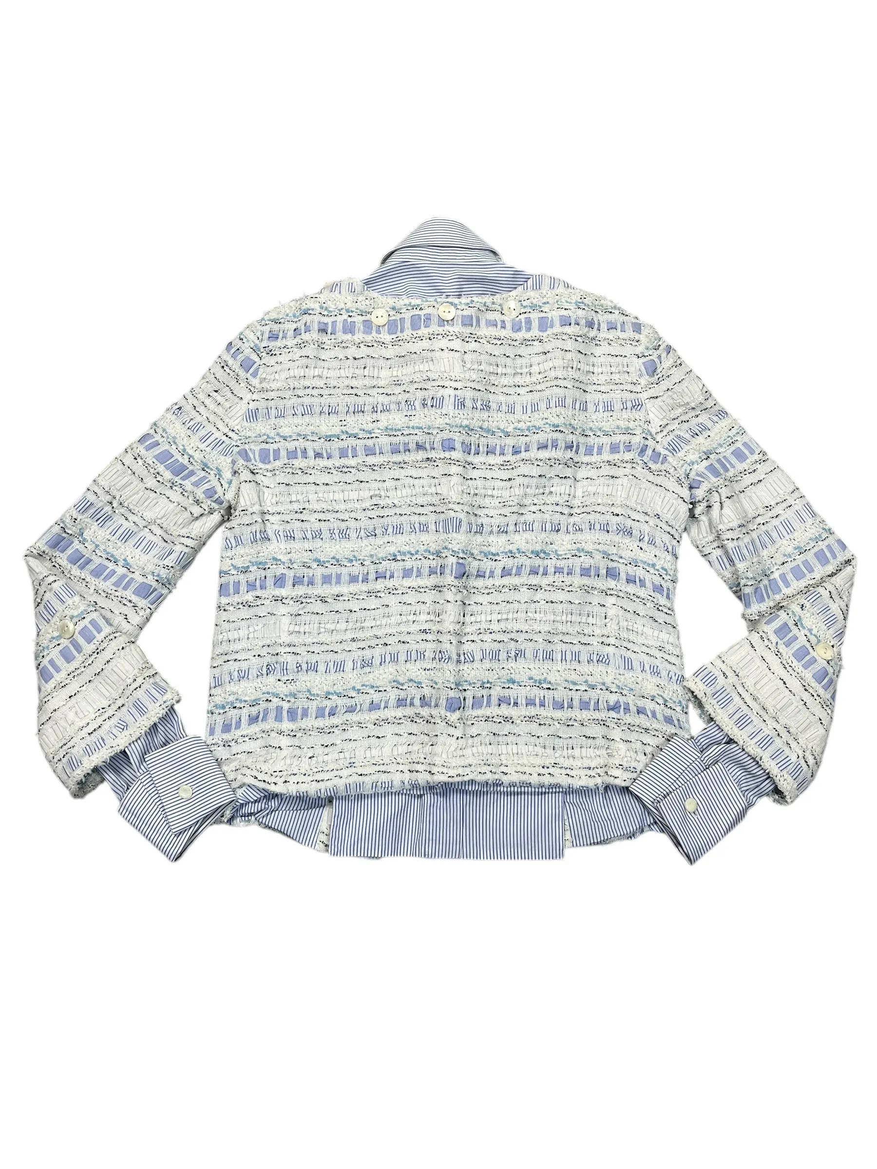 Jacket Luxury Designer By Dolce And Gabbana In Blue & White, Size:M