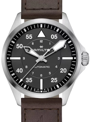Khaki Aviation Pilot Auto 39mm Black Ref. H76305530