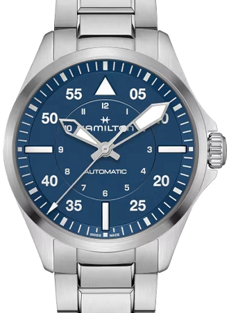 Khaki Aviation Pilot Auto 39mm Blue Ref. H76305140