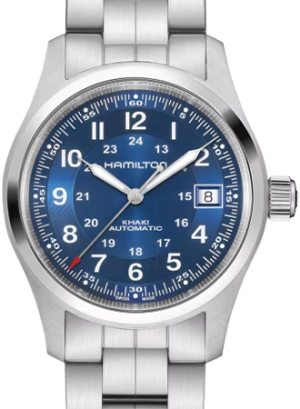 Khaki Field Automatic 38 Blue - Bracelet Ref. H70455140