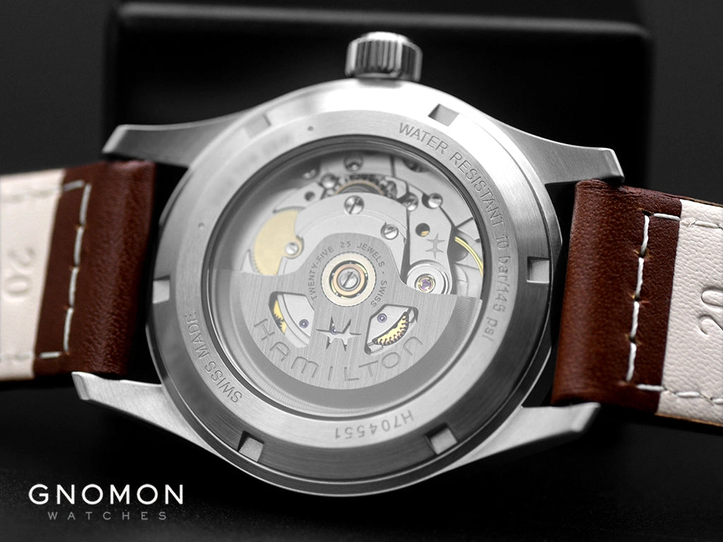 Khaki Field Automatic 38 Blue - Leather Ref. H70455540