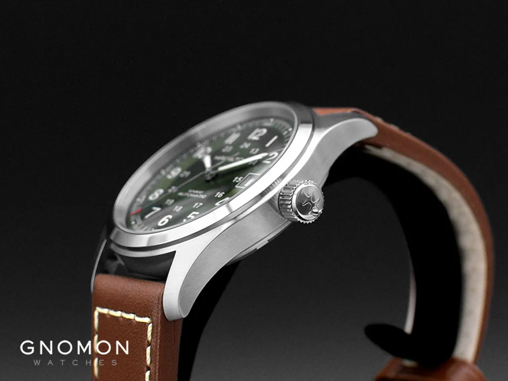 Khaki Field Automatic 38 Green - Leather Ref. H70455560
