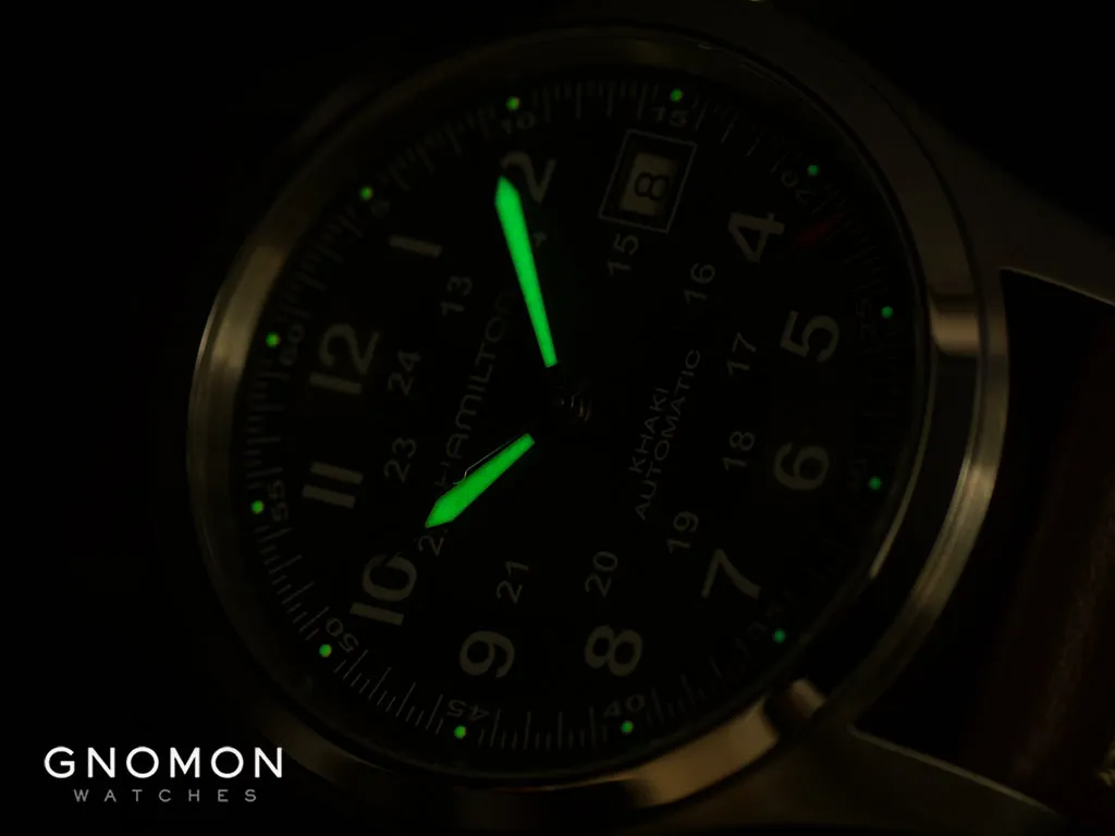 Khaki Field Automatic 38 Green - Leather Ref. H70455560