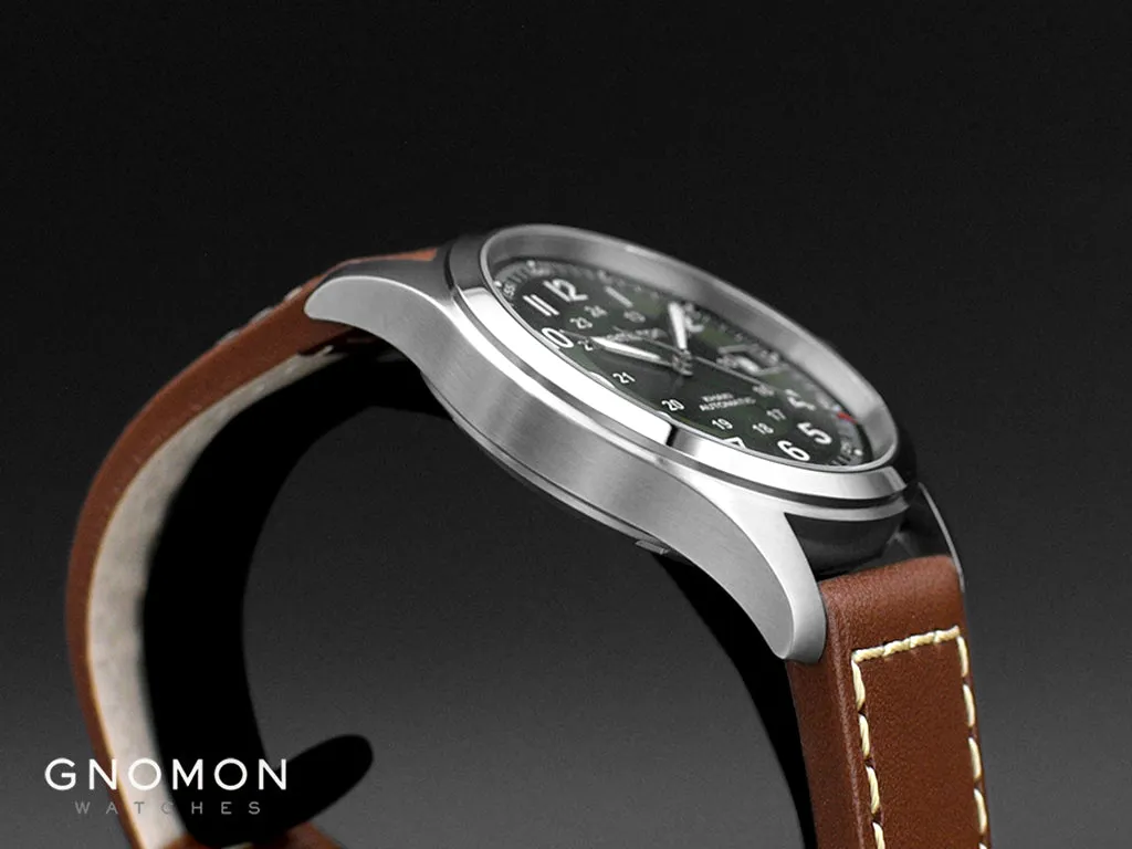Khaki Field Automatic 38 Green - Leather Ref. H70455560
