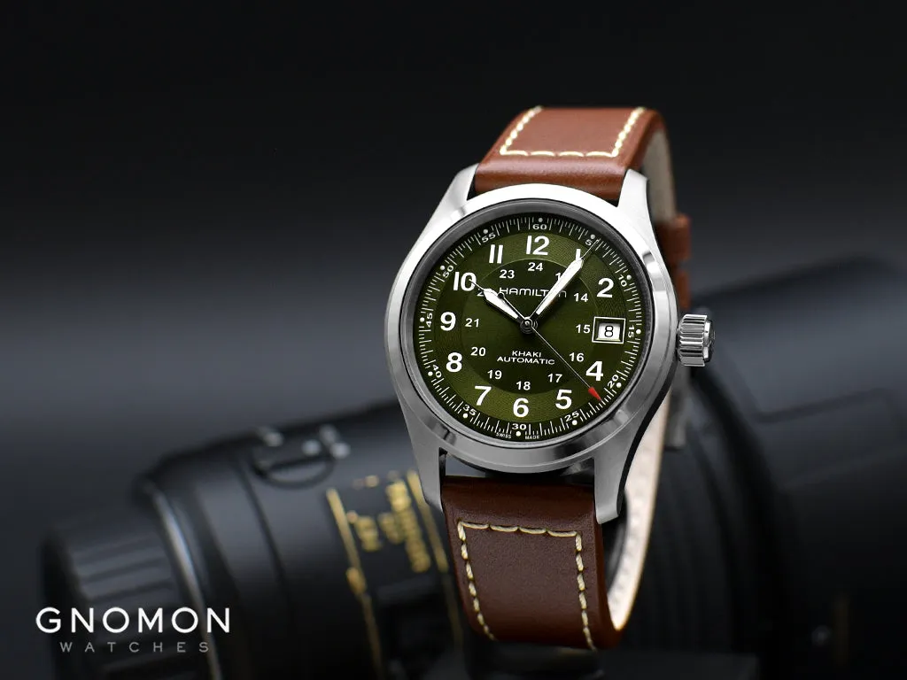 Khaki Field Automatic 38 Green - Leather Ref. H70455560