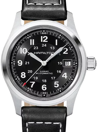 Khaki Field Automatic Black 38 - Black Leather Ref. H70455733