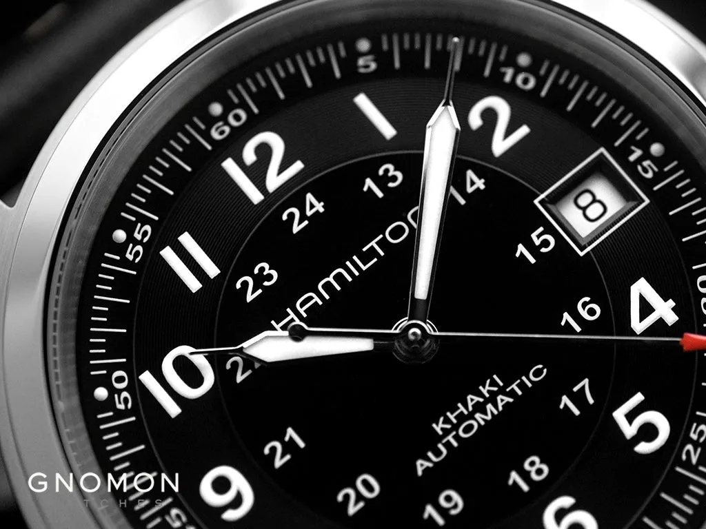Khaki Field Automatic Black 38 - Black Leather Ref. H70455733