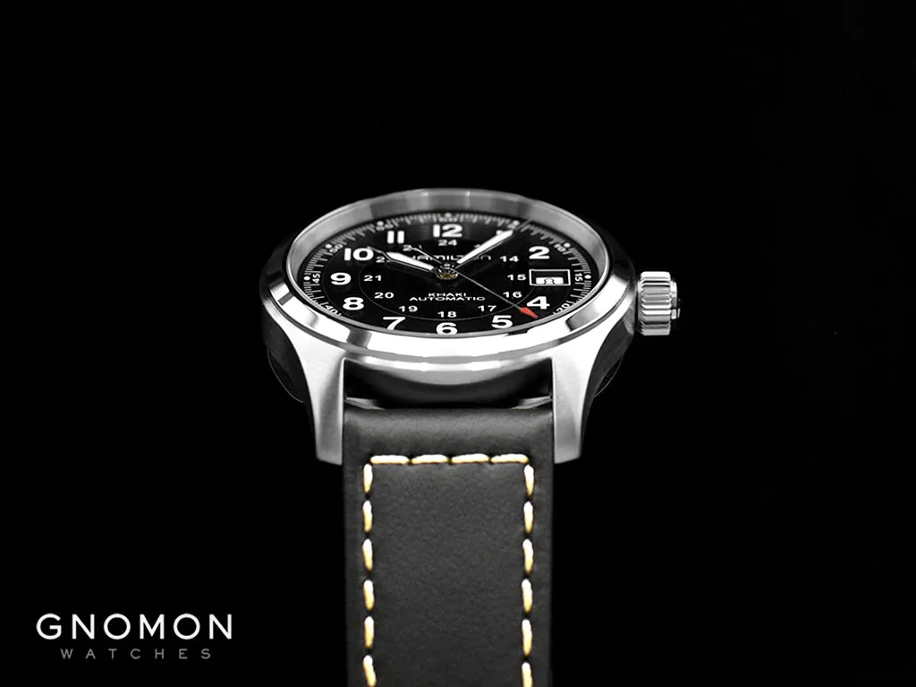 Khaki Field Automatic Black 38 - Black Leather Ref. H70455733