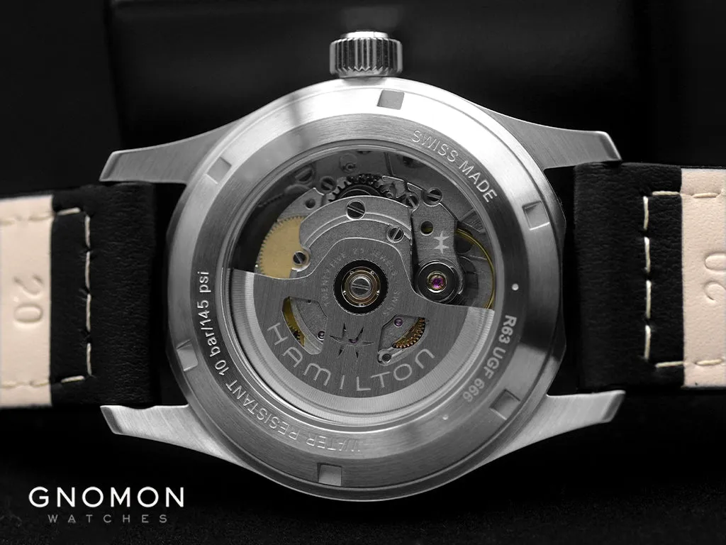 Khaki Field Automatic Black 38 - Black Leather Ref. H70455733