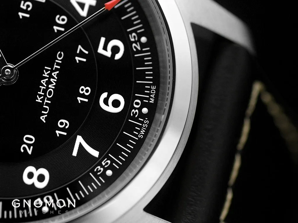 Khaki Field Automatic Black 38 - Black Leather Ref. H70455733