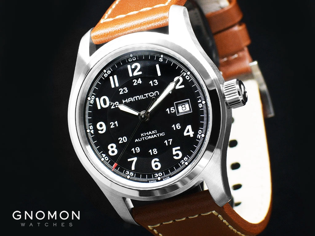 Khaki Field Automatic Black 42 - Brown Leather Ref. H70555533