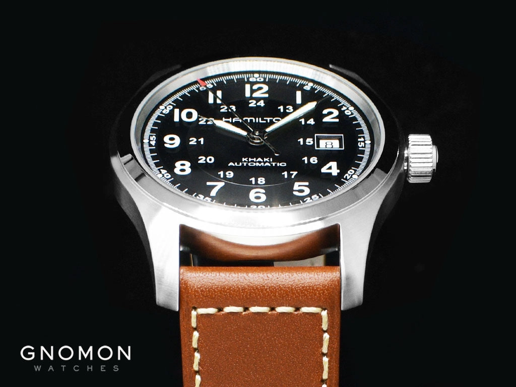 Khaki Field Automatic Black 42 - Brown Leather Ref. H70555533