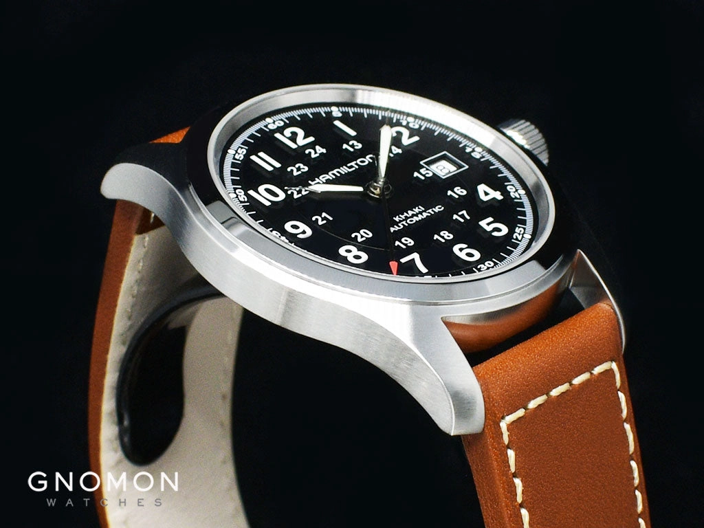Khaki Field Automatic Black 42 - Brown Leather Ref. H70555533
