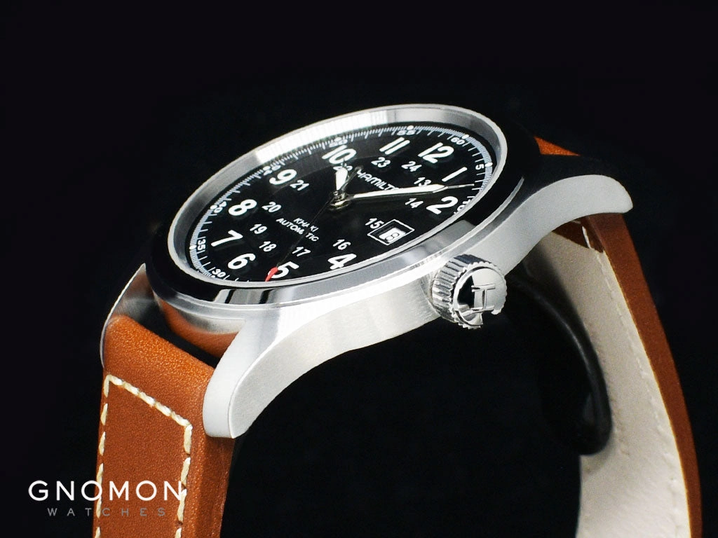 Khaki Field Automatic Black 42 - Brown Leather Ref. H70555533