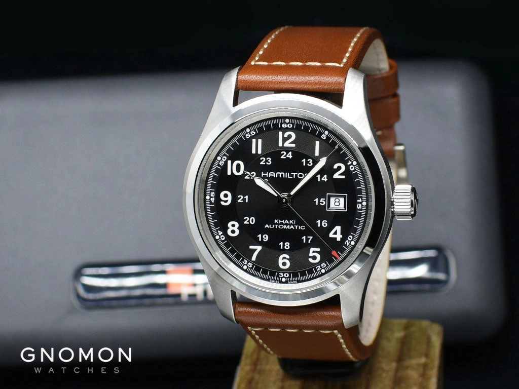 Khaki Field Automatic Black 42 - Brown Leather Ref. H70555533