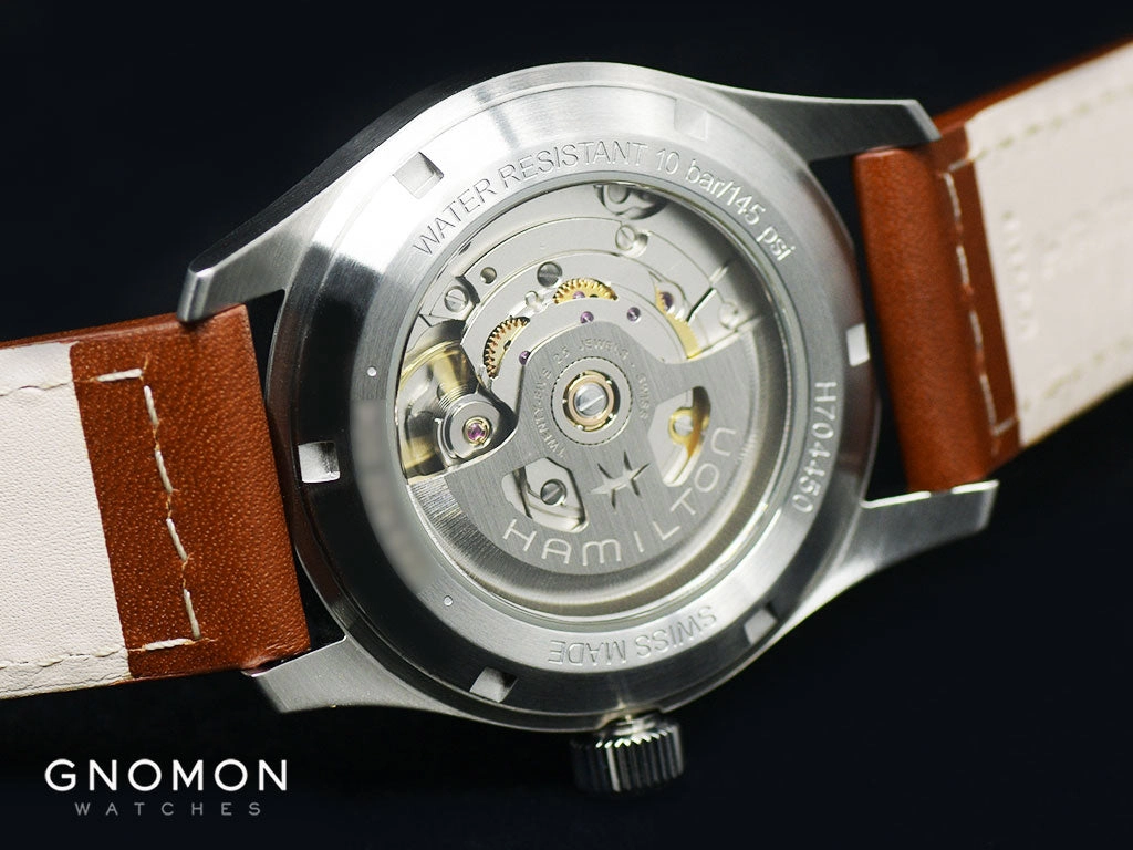 Khaki Field Automatic Silver 38 - Brown Leather Ref. H70455553