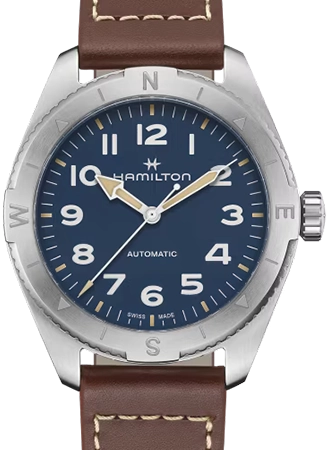 Khaki Field Expedition Auto 41 Blue - Leather Ref. H70315540