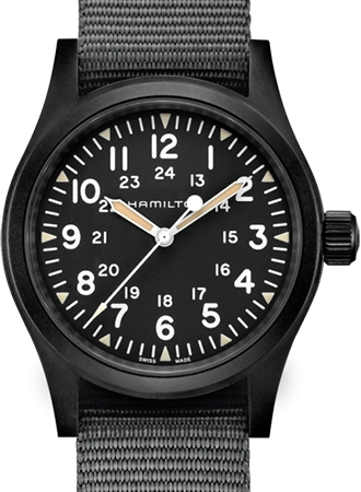 Khaki Field Mechanical Handwinding Black PVD 38 Ref. H69409930