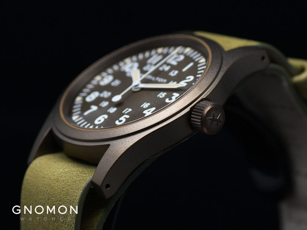 Khaki Field Mechanical Handwinding Earth Brown 38 - Leather Ref. H69449861
