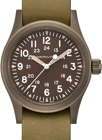 Khaki Field Mechanical Handwinding Earth Brown 38 - Leather Ref. H69449861