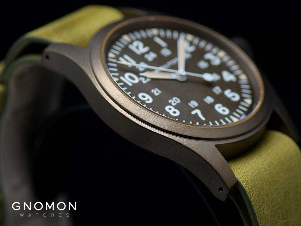 Khaki Field Mechanical Handwinding Earth Brown 38 - Leather Ref. H69449861