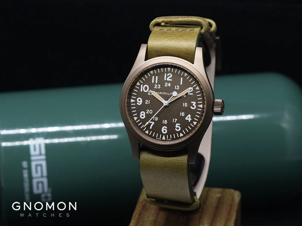 Khaki Field Mechanical Handwinding Earth Brown 38 - Leather Ref. H69449861
