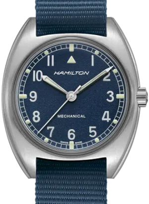 Khaki Pilot Pioneer Mechanical Blue - Military Nylon Strap Ref. H76419941
